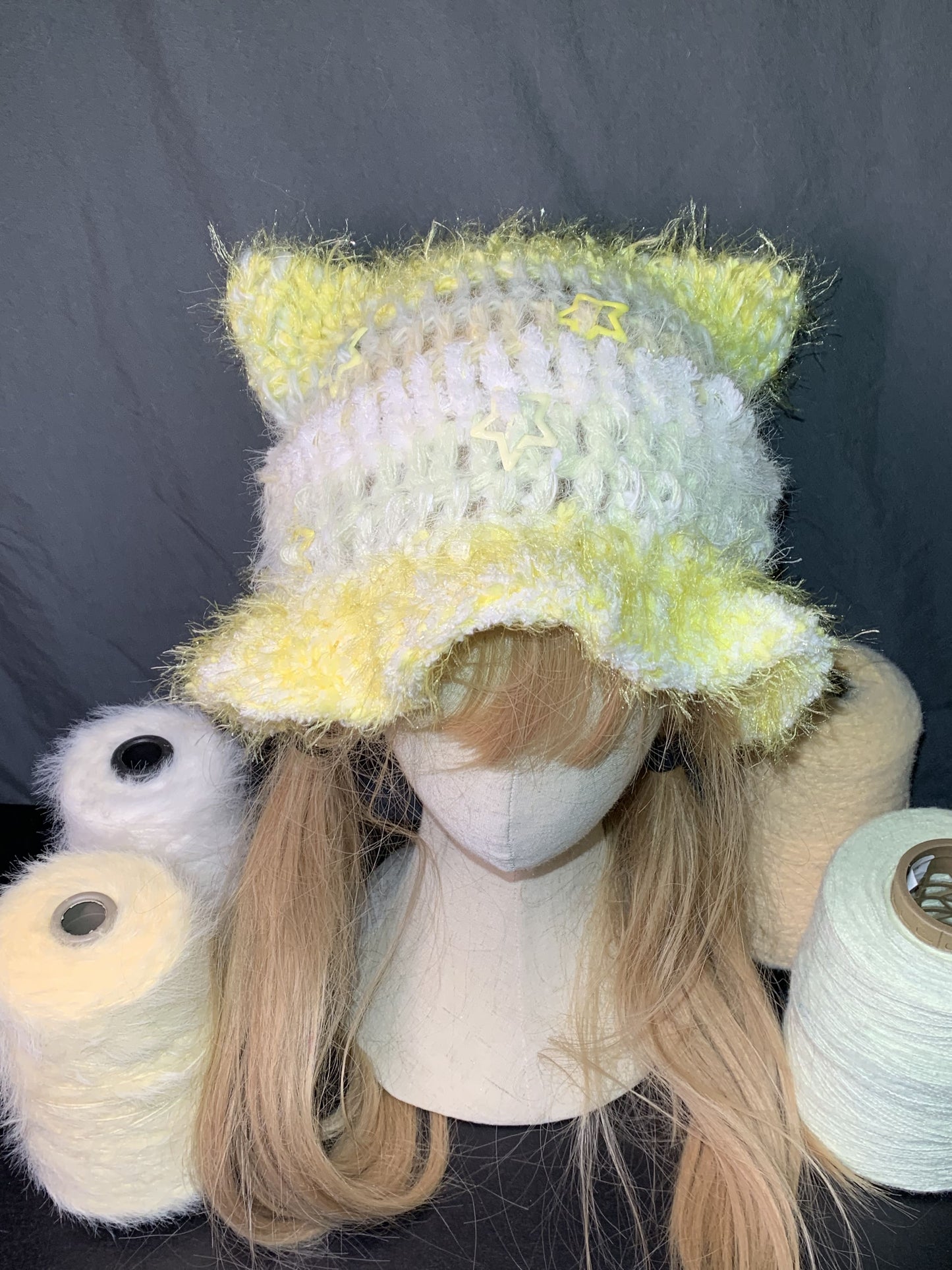 Starry Cat Hat | Whimsical Winter Warmth | Handmade Gift for Her