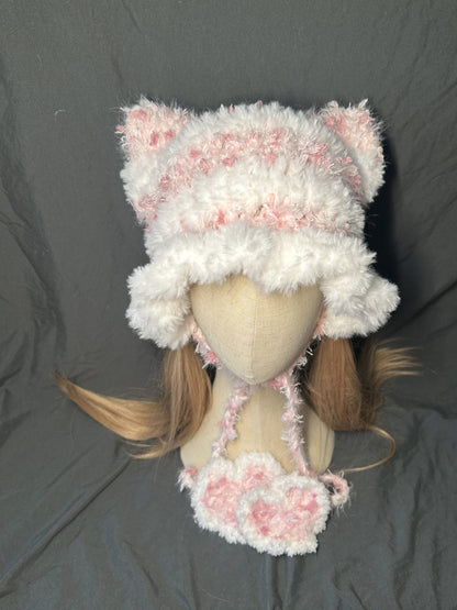 Sweetheart Cat Ear Hat | Cozy & Whimsical Winter Accessory