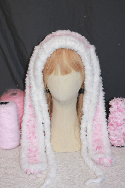 Fluffy Pink Bunny Hat | Handmade Cozy Winter Gift | Cute & Warm Accessory