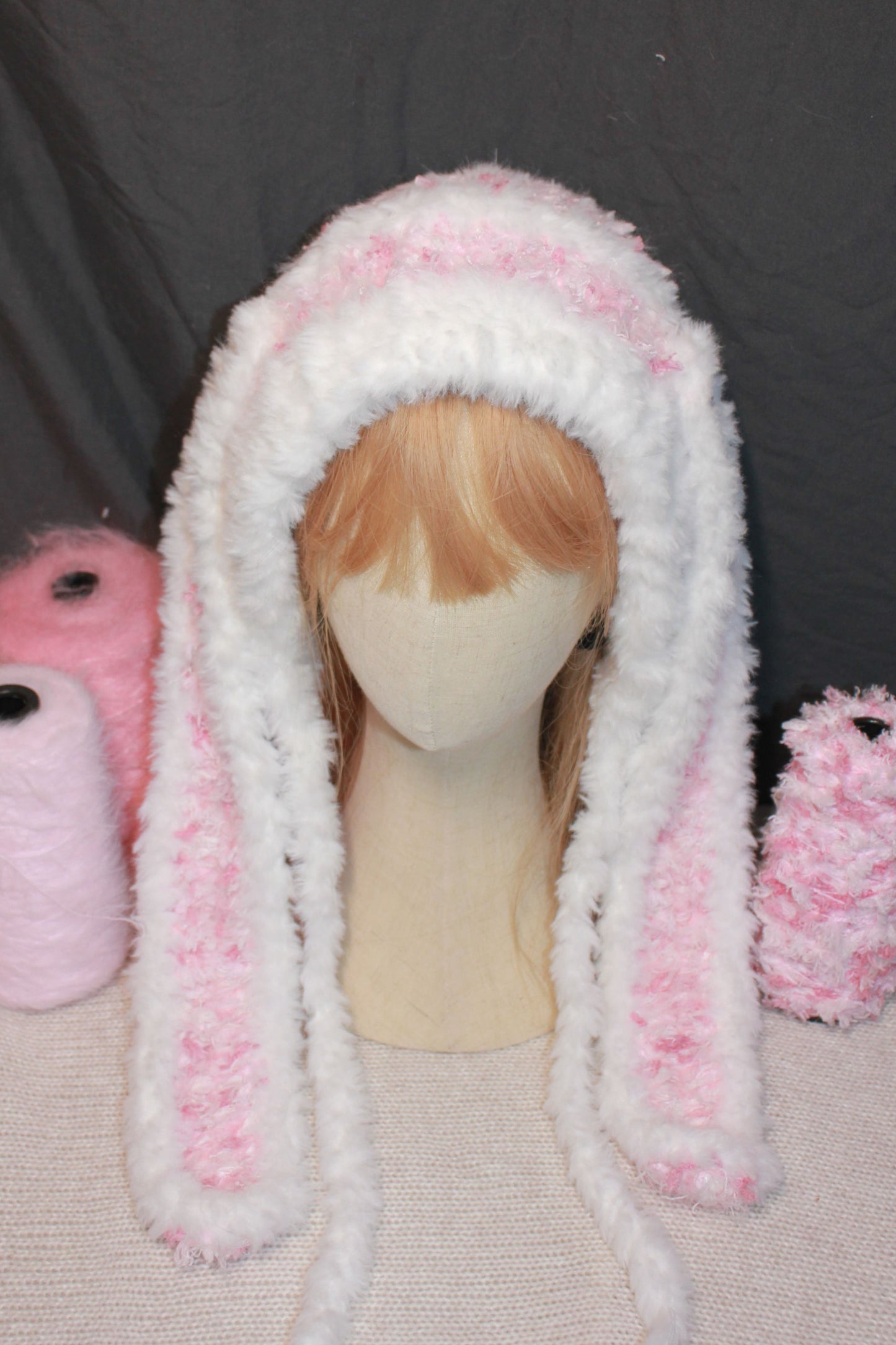 Fluffy Pink Bunny Hat | Handmade Cozy Winter Gift | Cute & Warm Accessory