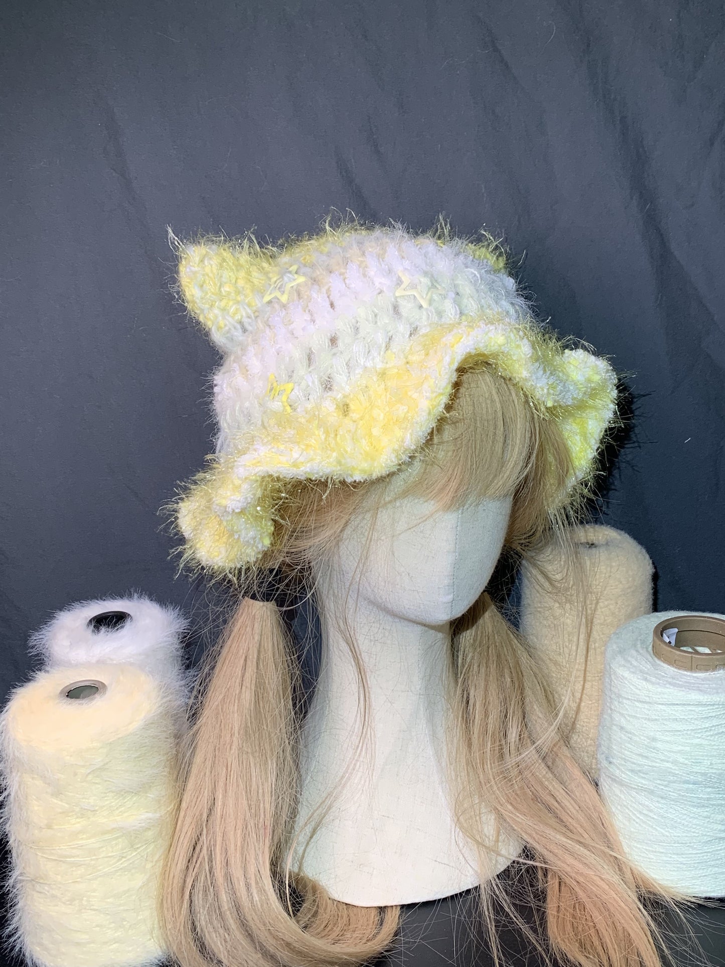 Starry Cat Hat | Whimsical Winter Warmth | Handmade Gift for Her