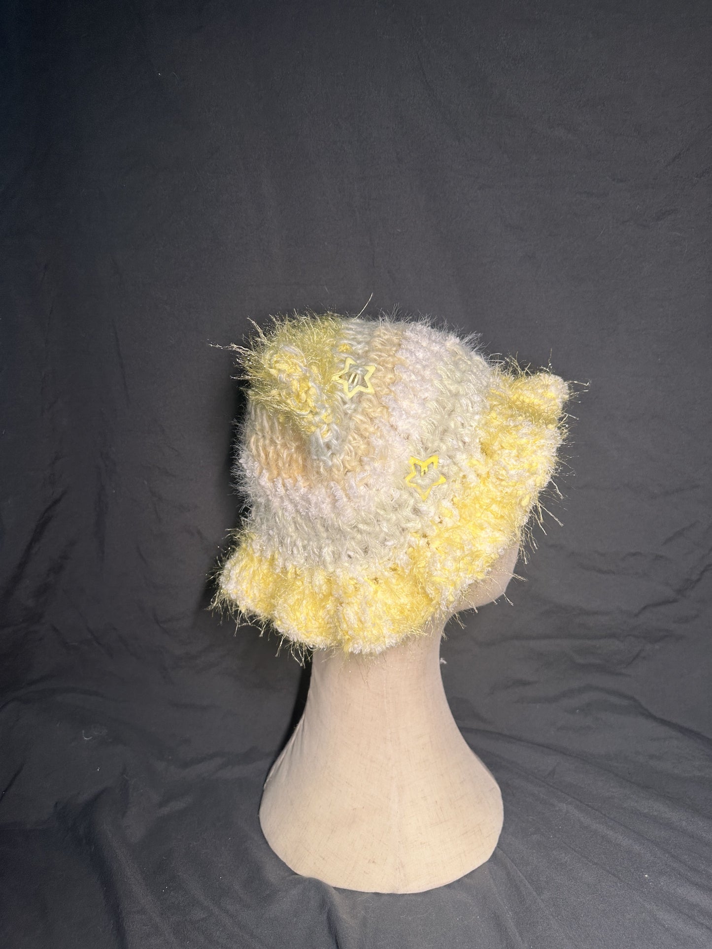 Starry Cat Hat | Whimsical Winter Warmth | Handmade Gift for Her