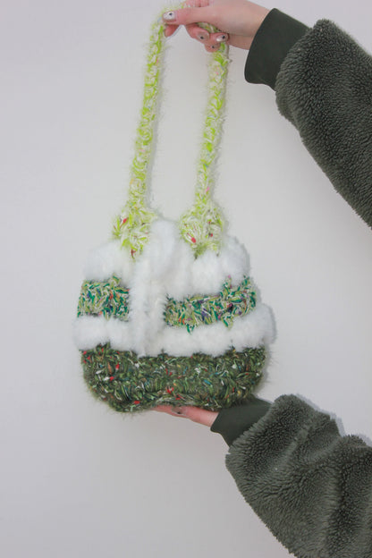 Frosted Christmas Tree Tote | Handmade Festive Bag