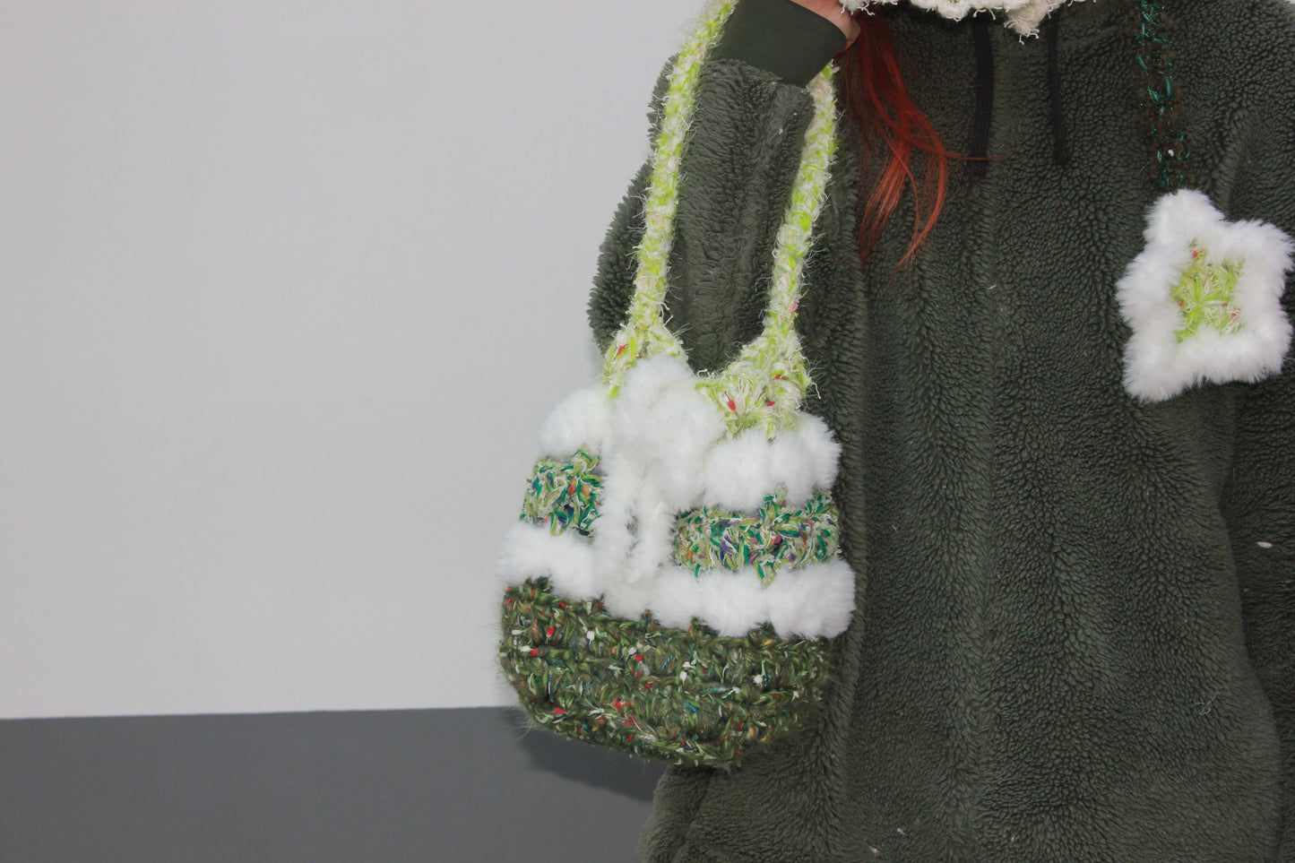 Frosted Christmas Tree Tote | Handmade Festive Bag