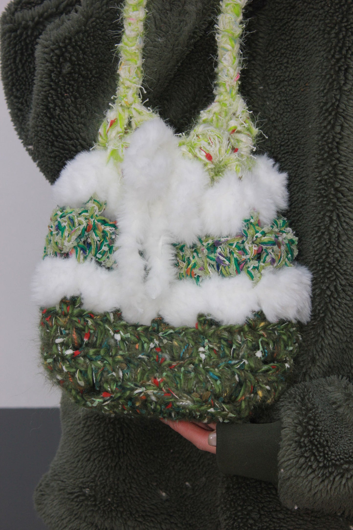 Frosted Christmas Tree Tote | Handmade Festive Bag