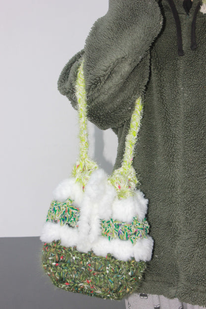 Frosted Christmas Tree Tote | Handmade Festive Bag