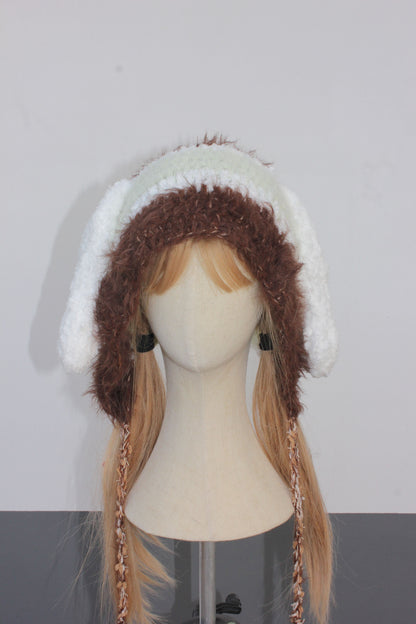 Starry Bunny Ear Hat | Whimsical Winter Accessory | Handmade Gift for Her