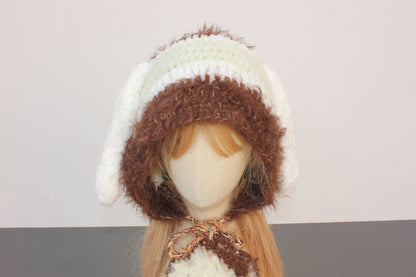 Starry Bunny Ear Hat | Whimsical Winter Accessory | Handmade Gift for Her