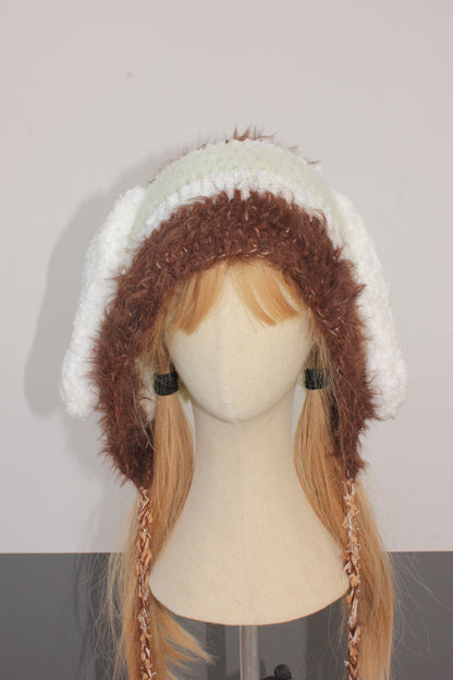 Starry Bunny Ear Hat | Whimsical Winter Accessory | Handmade Gift for Her