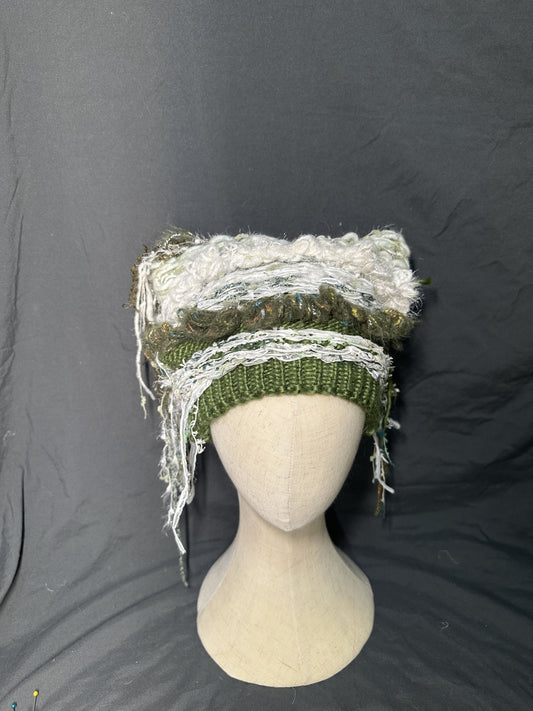 Boho Cat Ear Tassel Hat | Handmade Winter Whimsy