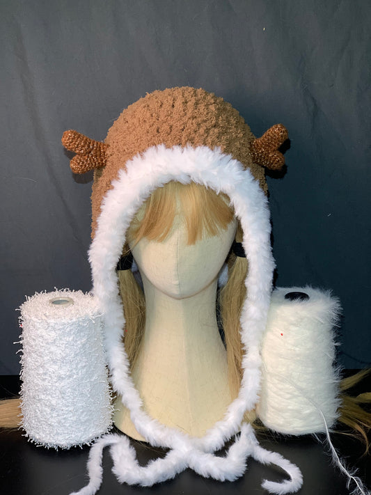 Reindeer Dreams Earflap Hat | Festive Winter Warmth