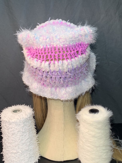 Moonlit Cat Hat | Whimsical Winter Accessory