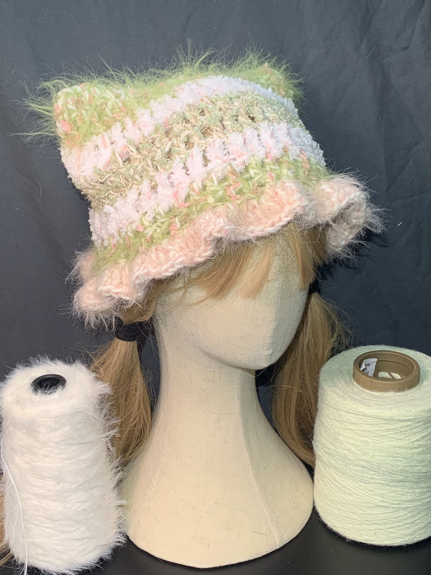 Spring Bloom Kitty Ear Hat | Handmade Crochet Beanie with Floral Touch